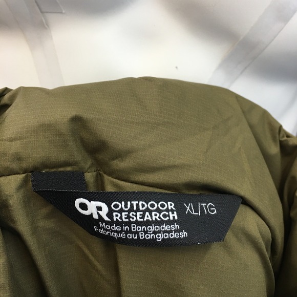 Outdoor Research Mens Cold Snap Down Vest 1943 Loden XL TG Lightweight Puffer - Picture 5 of 10